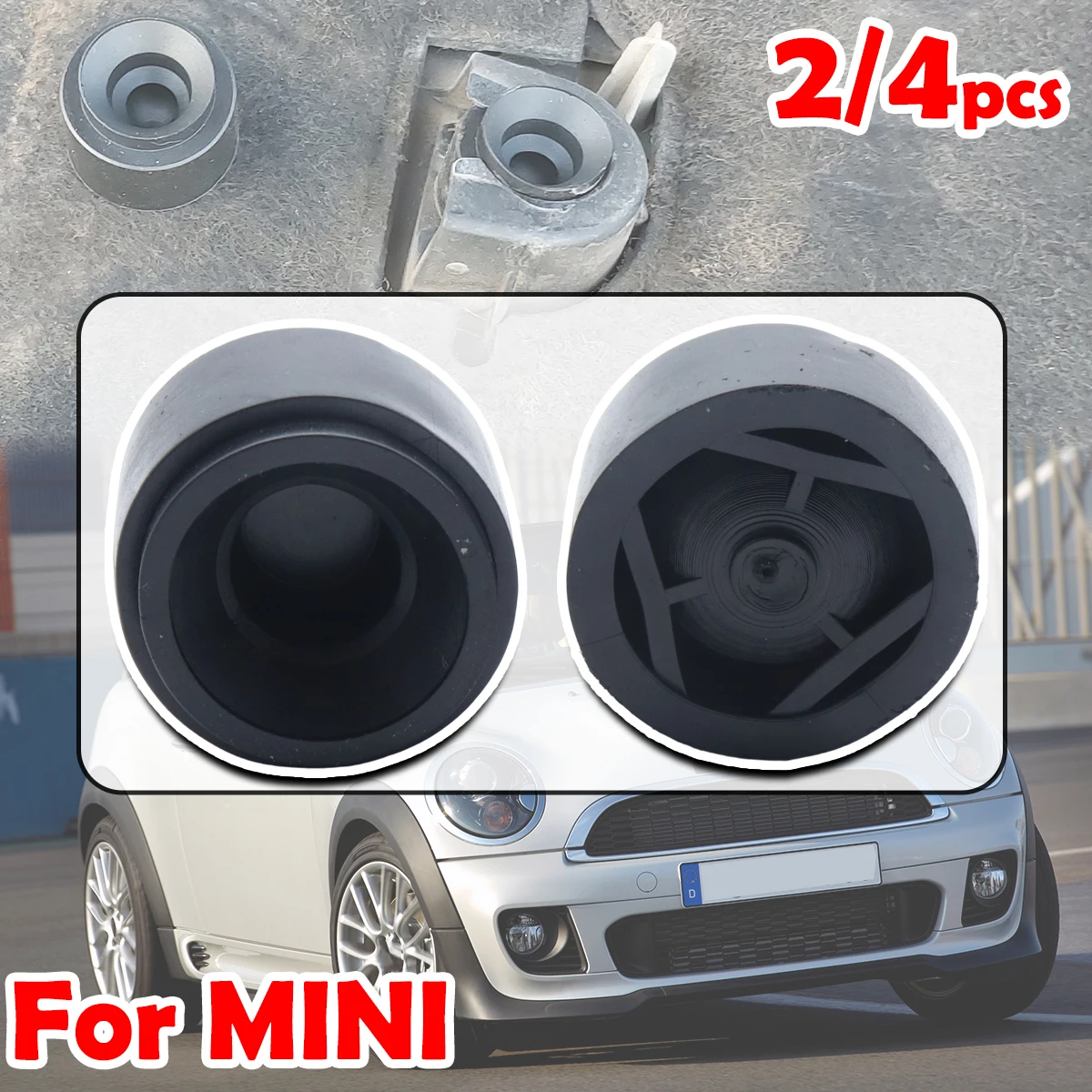 2/4pcs For Mini R55 R56 R57 R58 R59 R60 R61 Engine Rubber Mounting Bush Protective Under Guard Plate Clip Grommet Support Bungs
