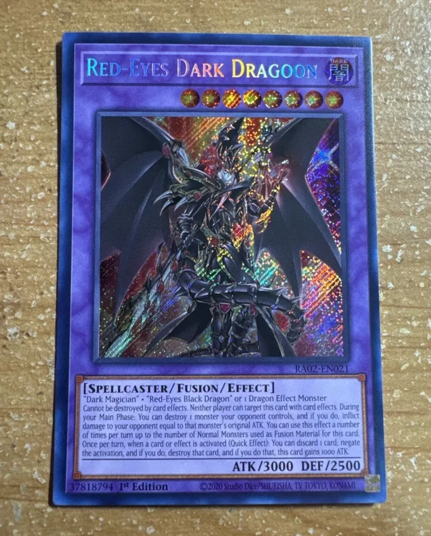 Yugioh KONAMI TCG RA02-EN021 Red-Eyes Dark Dragoon Secret Rare English 1st Edition Collection Mint Card