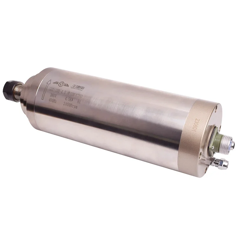 Cheap Price GDZ-100-4.5 Spindel 380v 100mm Diameter ER20 Water Cooled 4.5kw Spindle Water Cooling Cnc Spindle