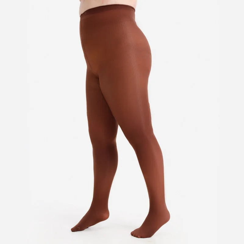 60D Plus Size Strumpfhosen mit hoher Taille, ultradünner Nylonstrumpf, hochwertiges Design für Damen