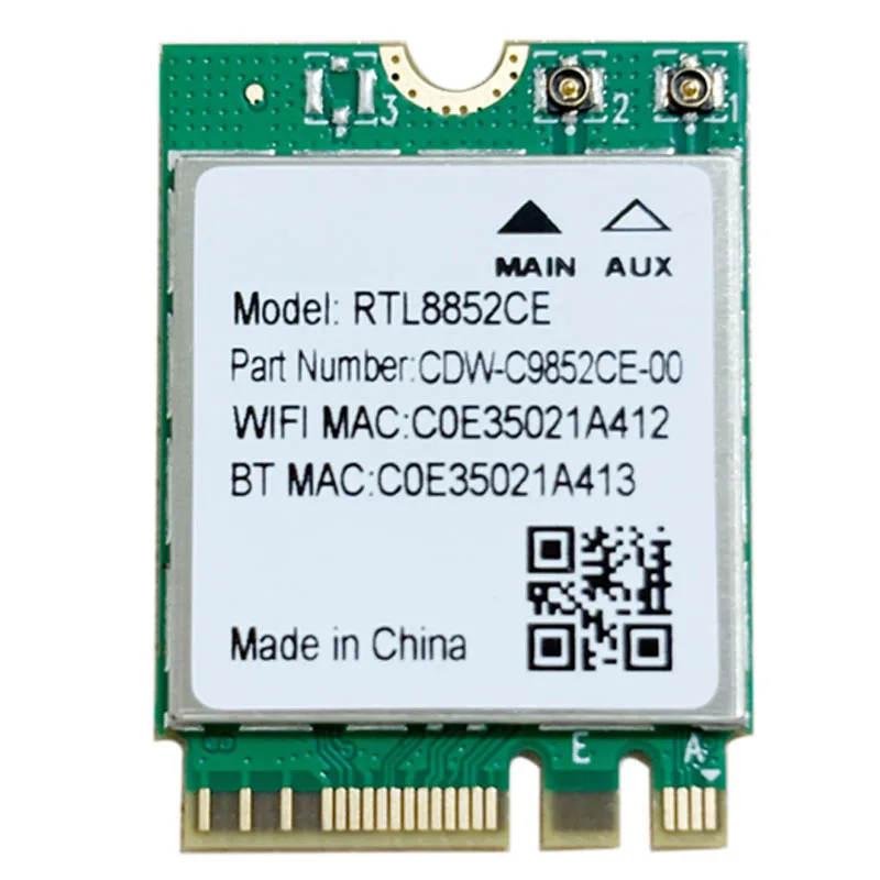 RTL8852 WiFi 6E Bluetooth 5.3 Adapter 5400Mbps Wireless Signal Receive Card NGFF M.2 for Windows 10/11 RTL8852CE Like AX210