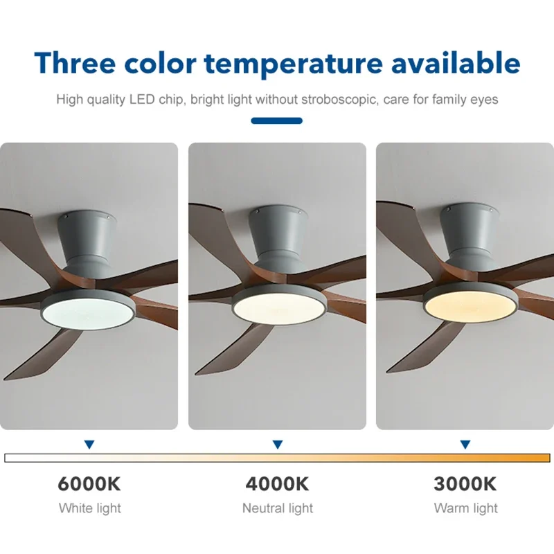 60-дюймовый низкопольный потолочный вентилятор, современный черный светильник из АБС-пластика с лезвием постоянного тока, светодиодный вентилятор с дистанционным управлением, ресторан, спальня, 110 В, 220 В