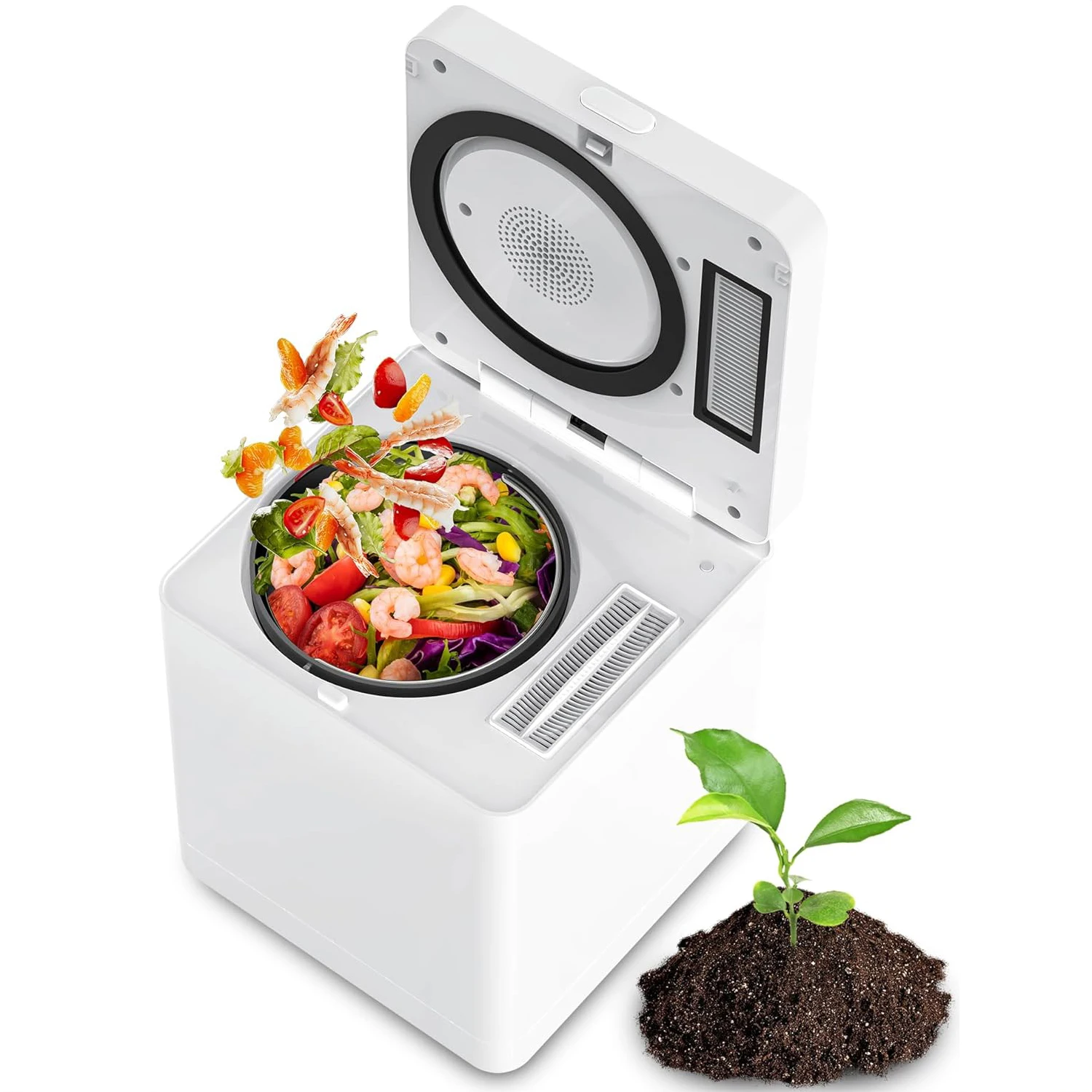 Smart Self-Cleaning 3L Electric Compost - Odorless, 4-6 Hour Home Kitchen Fast Food Waste Disposer