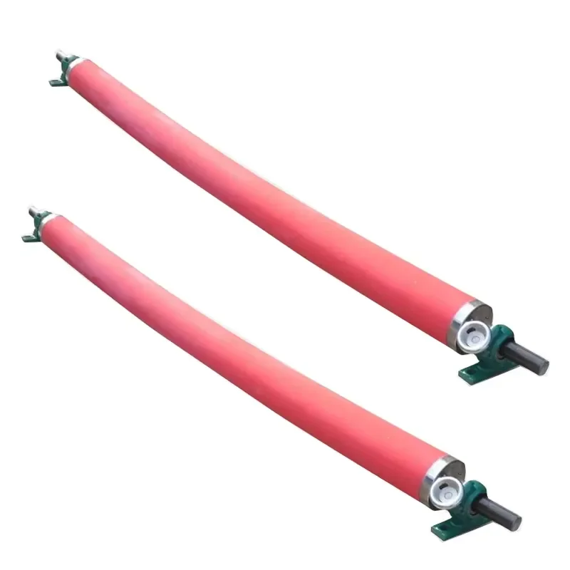 High Quality Film Blown Machine Traction Aluminum Roller Nbr Epdm Banana Spreader Bow Roller Shaft with Holder