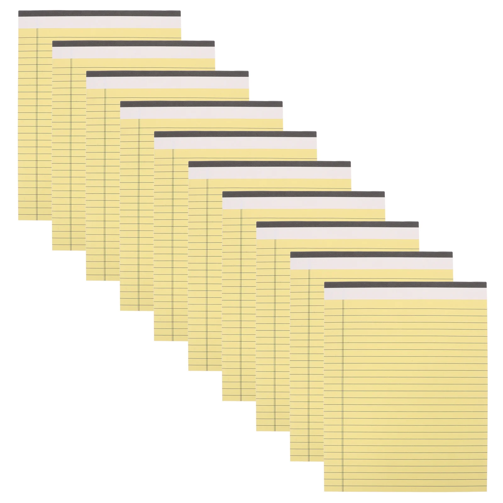 

10Pcs Legal Notepads Yellow Paper Tearable Double Sided Lined 203x280mm 30 Pages Each Home Office School Legal Notepads