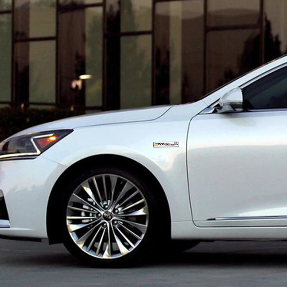 ثلاثية الأبعاد معدن الألومنيوم شعار سيارة درابزين الجذع الخارجي لاصقة تزيين لكيا ريو 3 الروح بيكانتو EV6 سيراتو نيرو فورتي Ceed #6