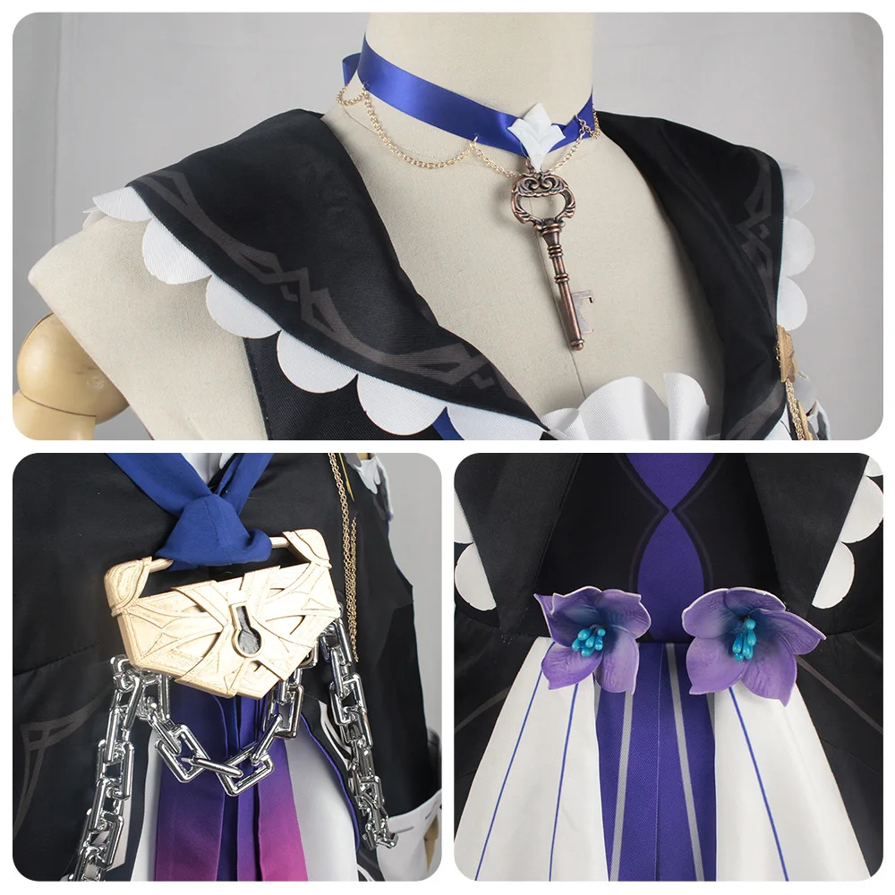 Honkai Star Rail Cosplay Herta Outfit Anime Game Plus Size Lolita Jurk Uniform Schoenen Pruik Cosplay Party Halloween Kostuum Vrouwen