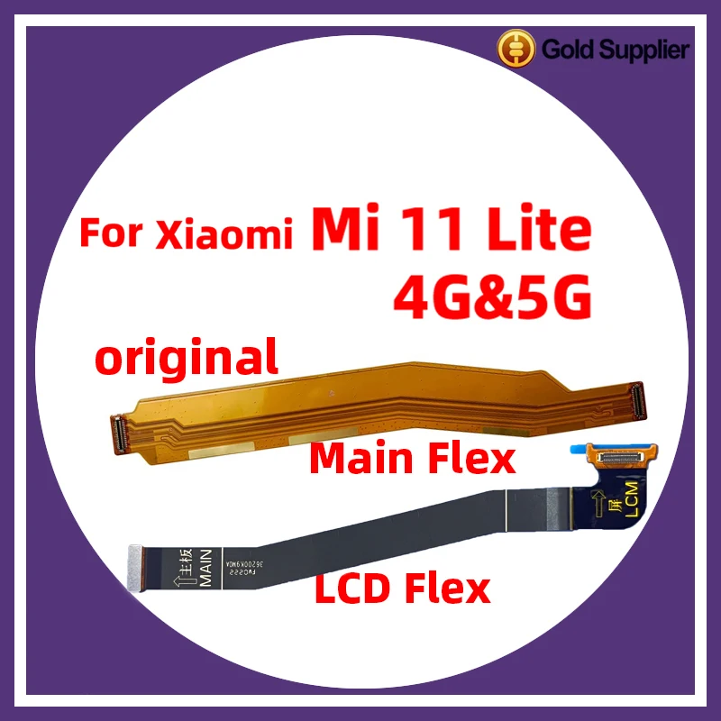 original LCD Mother Board Connector Flex Cable For Xiaomi Mi 11 Lite 4G 5G LCD Screen Mainboard Ribbon