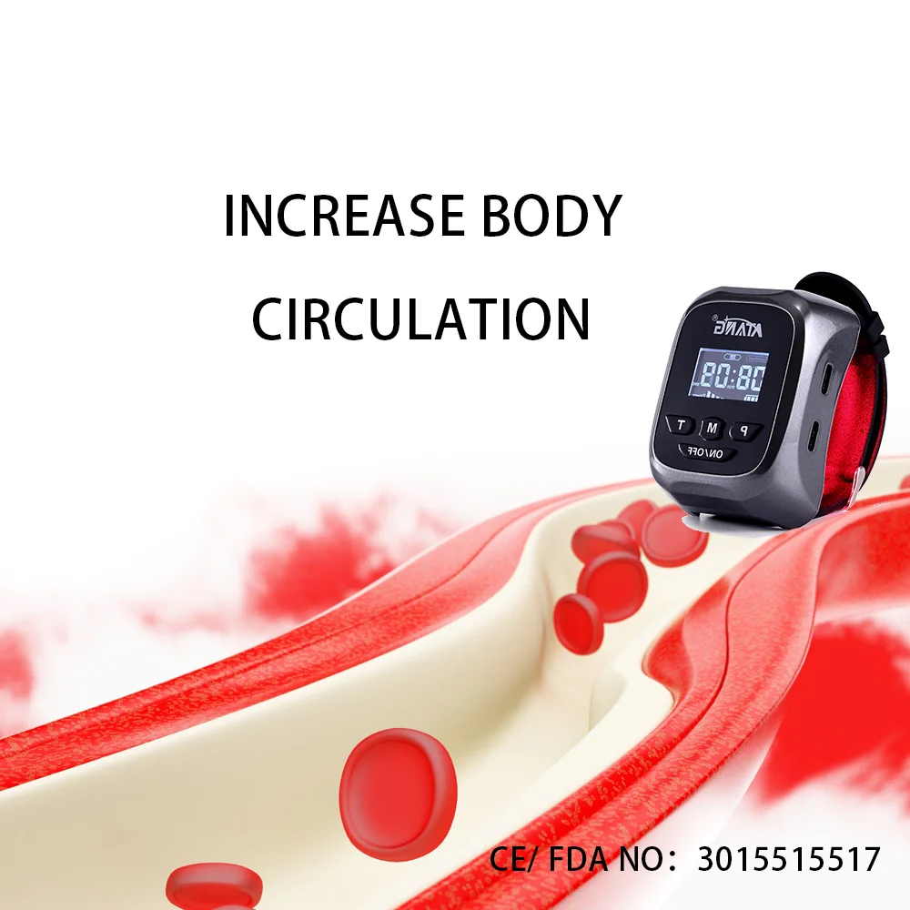 

B Cure Low Level Laser Therapy Wrist Watch for Diabetes Hypertension Cholesterol Treatment Cold Laser Pain Relief Physiotherapy