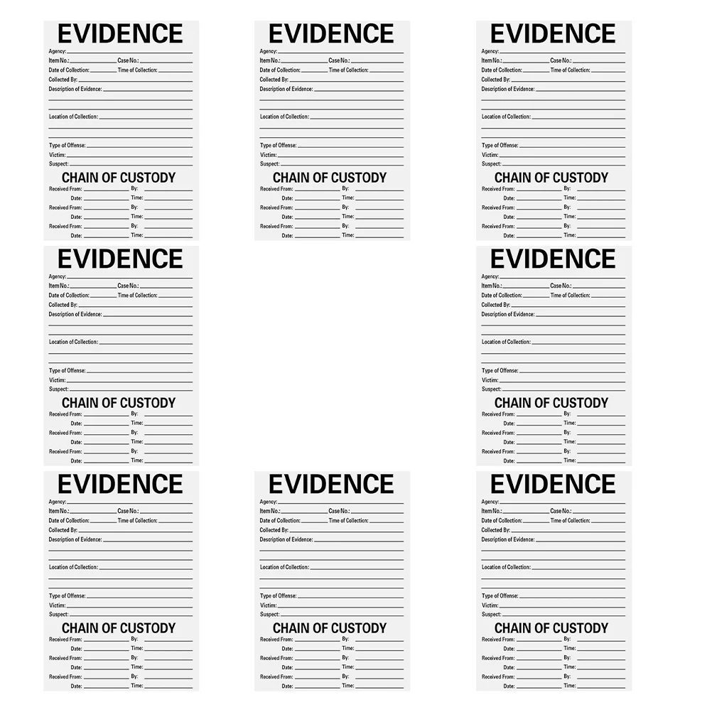 8pcs Evidence Labels For Class Theme Party Favor Adhesive Evidence Decals Evidence Marker Evidence Collection Decal Ad