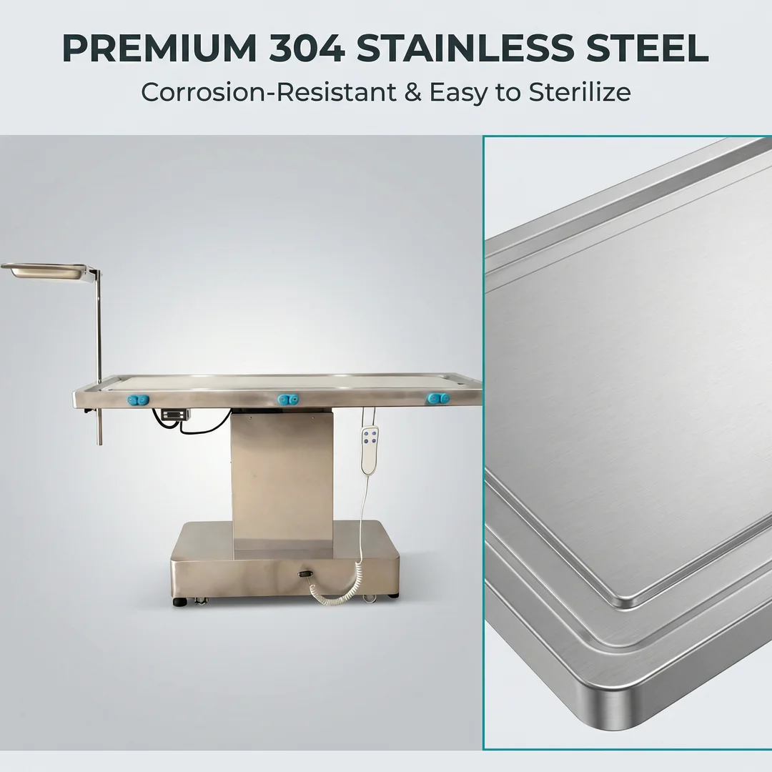 Surgery Professional Efficient Easy Clean Table Scale Pet Clinic Versatile Electric Veterinary Examination Stainless Steel