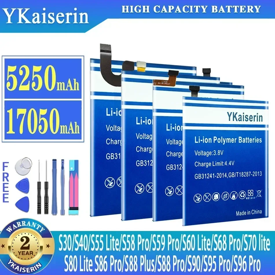 Battery for Doogee S30 S40 S55 Lite S58 S59  S60 S68 Pro S70 Lite S80 Lite S86 S90 S95 S96 Pro S88Plus Batteries Bateria  + NO