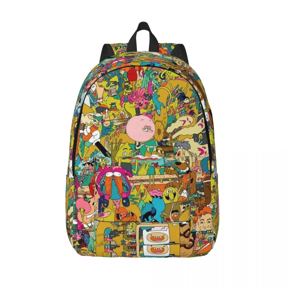 Graphics Cartoon Backpack Middle High College School Student Bookbag Teens Canvas Daypack Durable