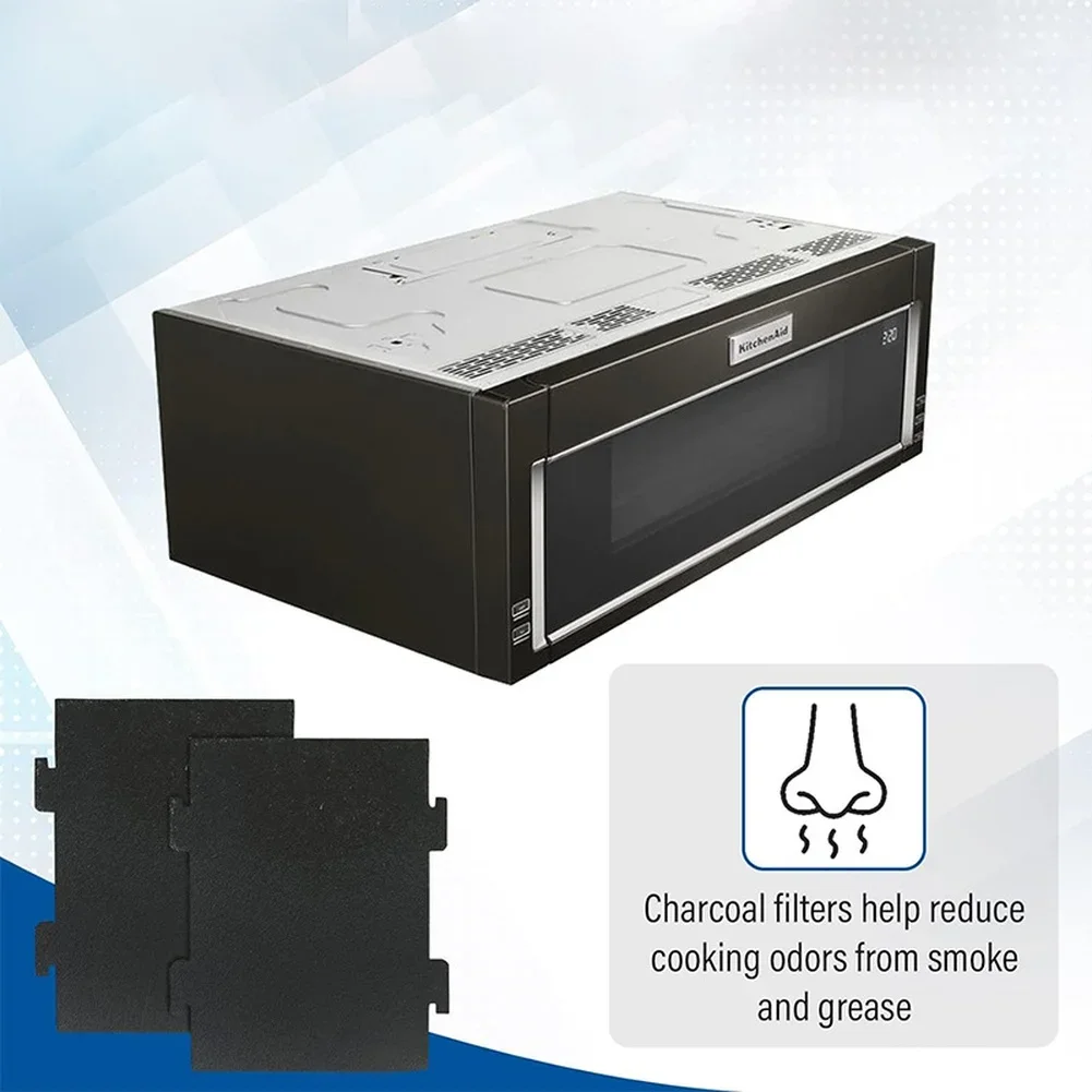 For Over the Range Microwave Charcoal Filter Replacement with Activated Carbon Fiber Absorbs Dust and Grease Particles