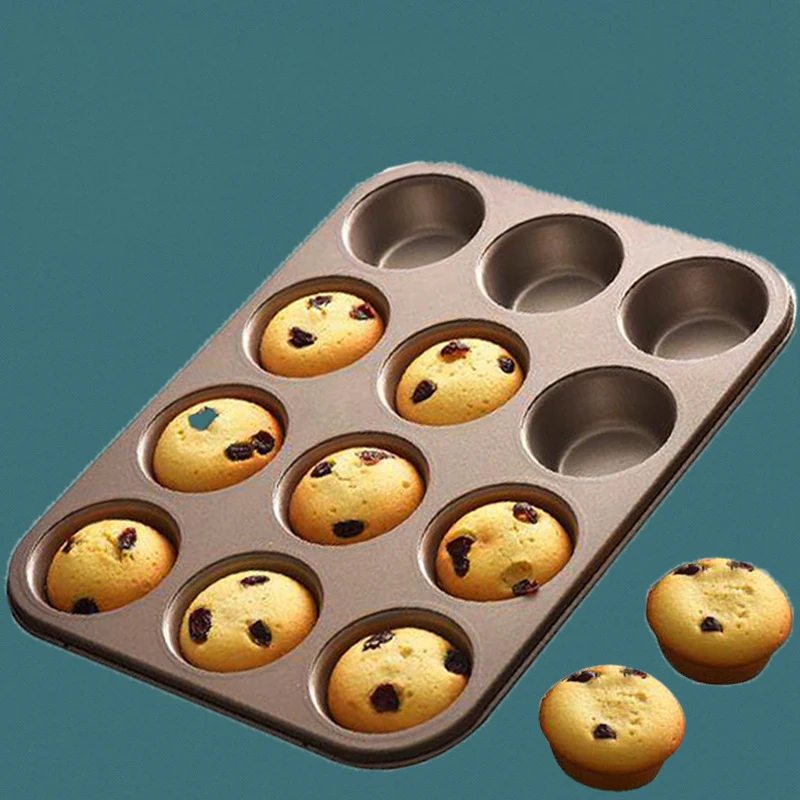 12 Cups Cupcake Pan Muffin Tray Cupcake Mold Muffin Pan Carbon Steel Baking Pan Non Stick Bakeware image 2