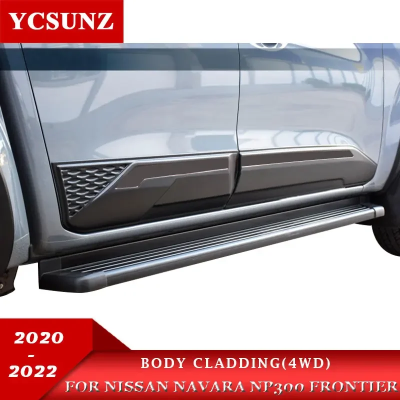 Side Body Cladding For Nissan Navara Frontier NP300 D23 2021 2022 2023 Double Cabin Body kits Car Accessories