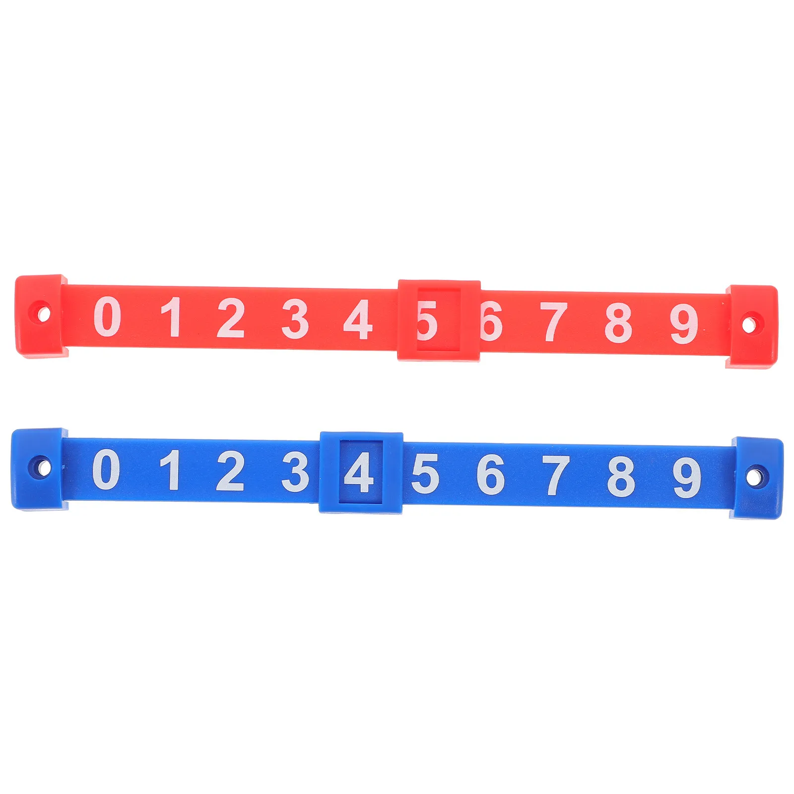 

2Pcs Foosball Score Counter Table Soccer Scorekeeper with High Contrast White Digits on Vivid Background Sturdy PP Construction