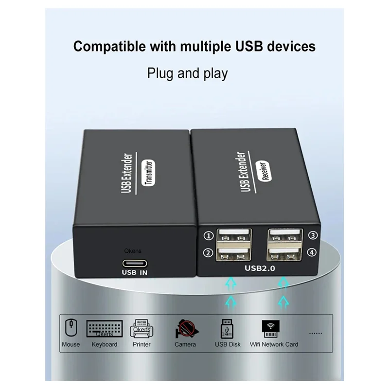 AEE7-120M 4 portas usb extensor sobre ethernet rj45 cat6 cabo hub adaptador conversor para teclado mouse impressora scanner