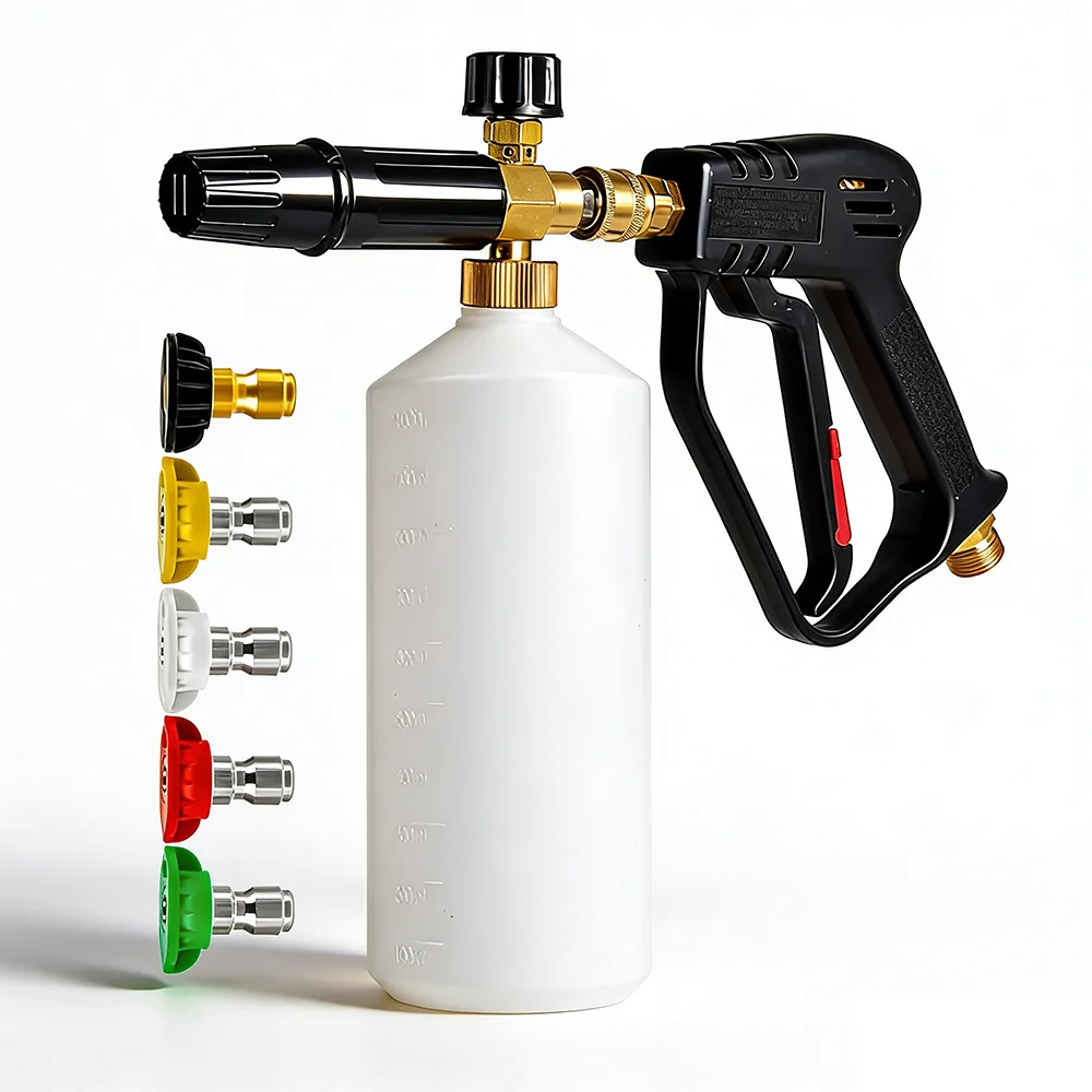 4000PSI High Pressure Washer Gun Snow Foam Lance 1L Adjustable Nozzle For Karcher Nilfisk Car Wash Cleaning Soap Sprayer Foam