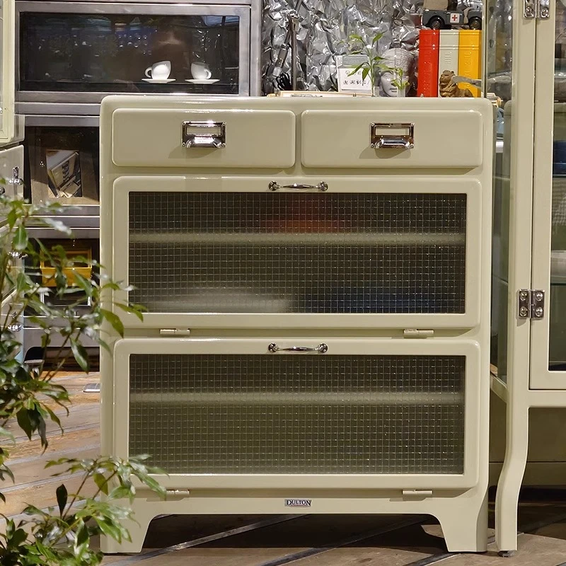 

two drawers down the door, metal glass wine, simple dining side storage chest