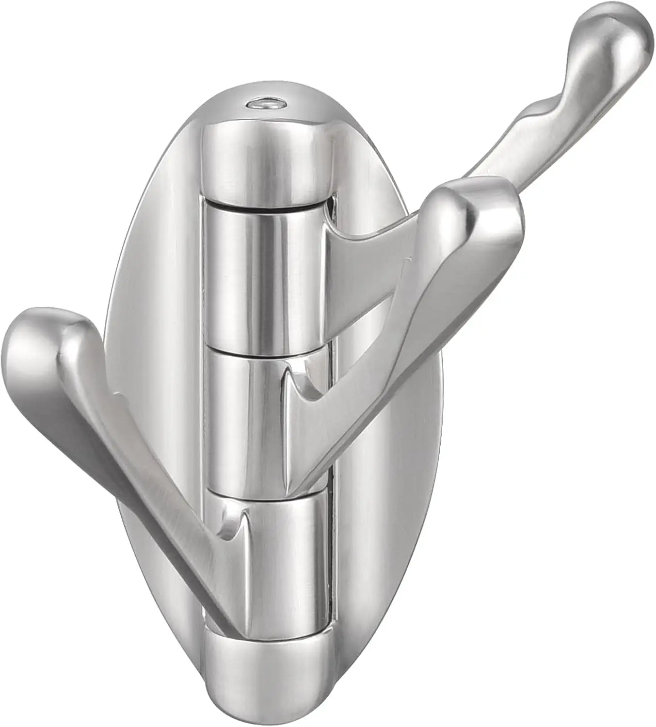 

3-Arm Swivel Towel Hook, Foldable Wall Mount, Brushed Nickel, Heavy Duty