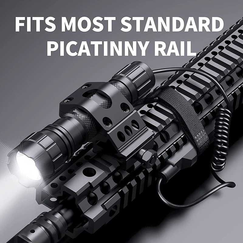 Tactical Flashlight 1200 Lumen LED Weapon Light with Picatinny Rail/Mlok Mount for Outdoor and Pressure Switch Included