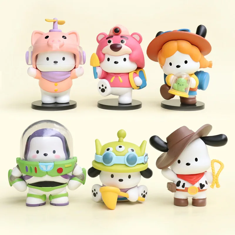 

New 1pcs Arrival Fashionable Pochacco Cos Toy Story Adventure Series Doll Decoration Car Desktop Ornament Trendy Blind Box Toy