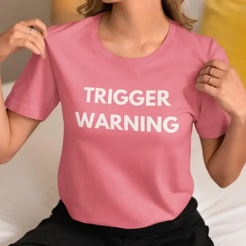 Trigger Warning T Shirt Warnings Triggered Meme For Reading Buffs Dark Romance Content Bookish Vibes