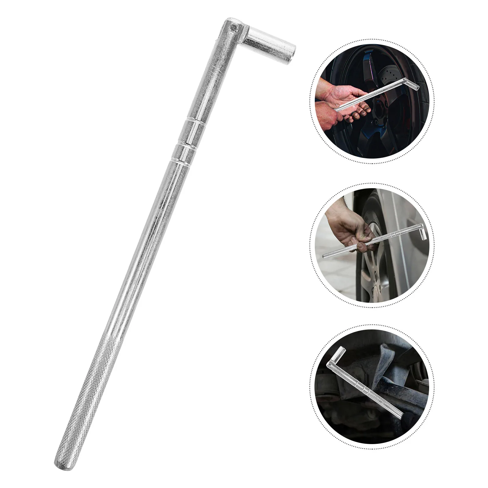 

Valve Installation Tool Air Gauge Tire Pressure Extension Wrench Nozzle for Compressor Metal