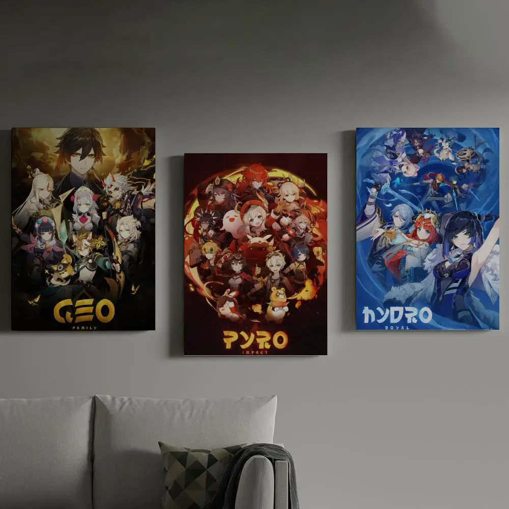 

Game Genshin Impact Poster Prints Canvas Painting Wall Art Picture Living Room Home Decor Tracklist Music Album Cover