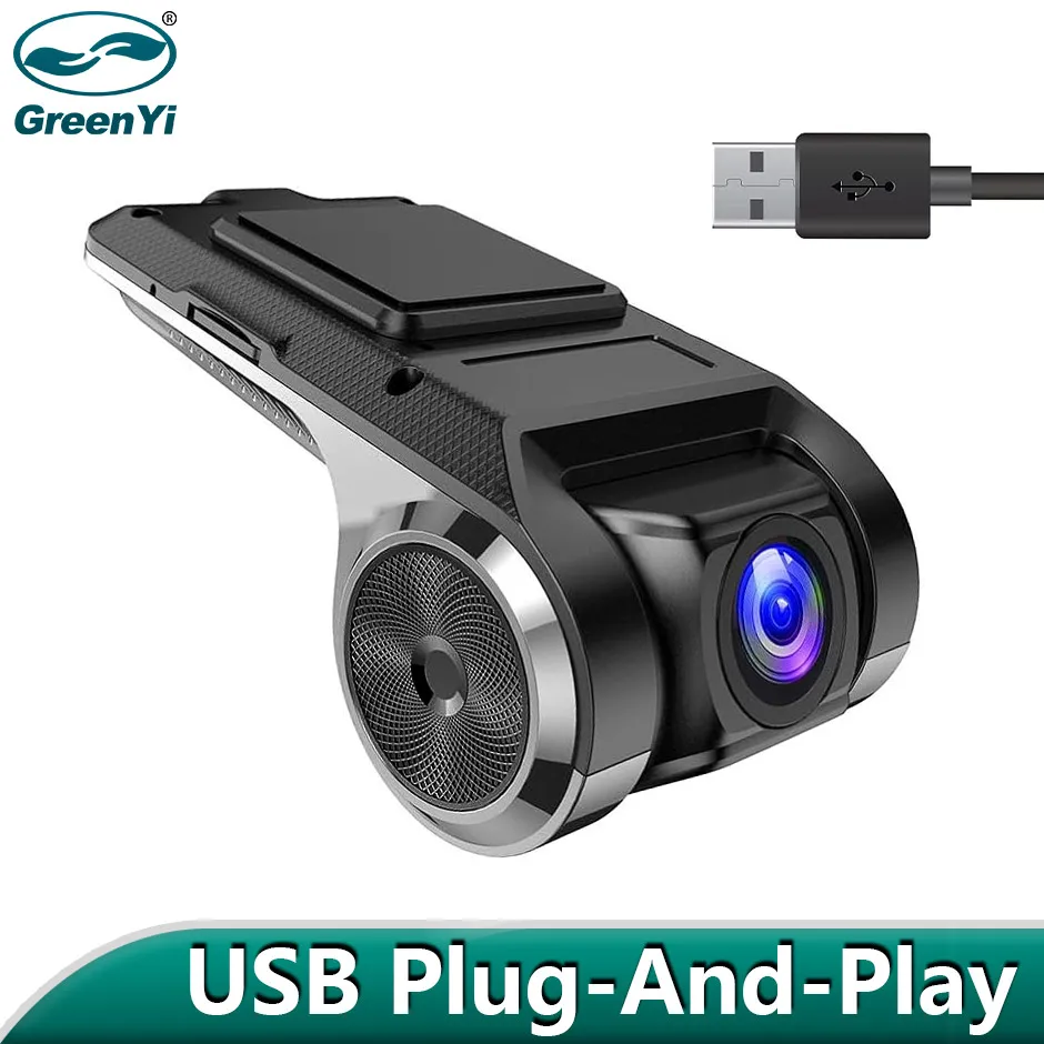 GreenYi Full HD Car DVR Dash Cam For DVD Android Player ADAS LDWS Navigation Auto Audio Voice Alarm Video Recorder Easy Install