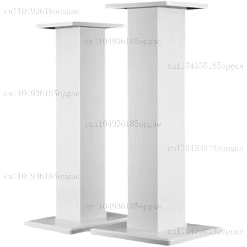 5-90CM Height Adjustable Wooden Speaker Stands, 50KG Load Capacity, Sand Filled Audio Brackets, for Bookshelf Speakers