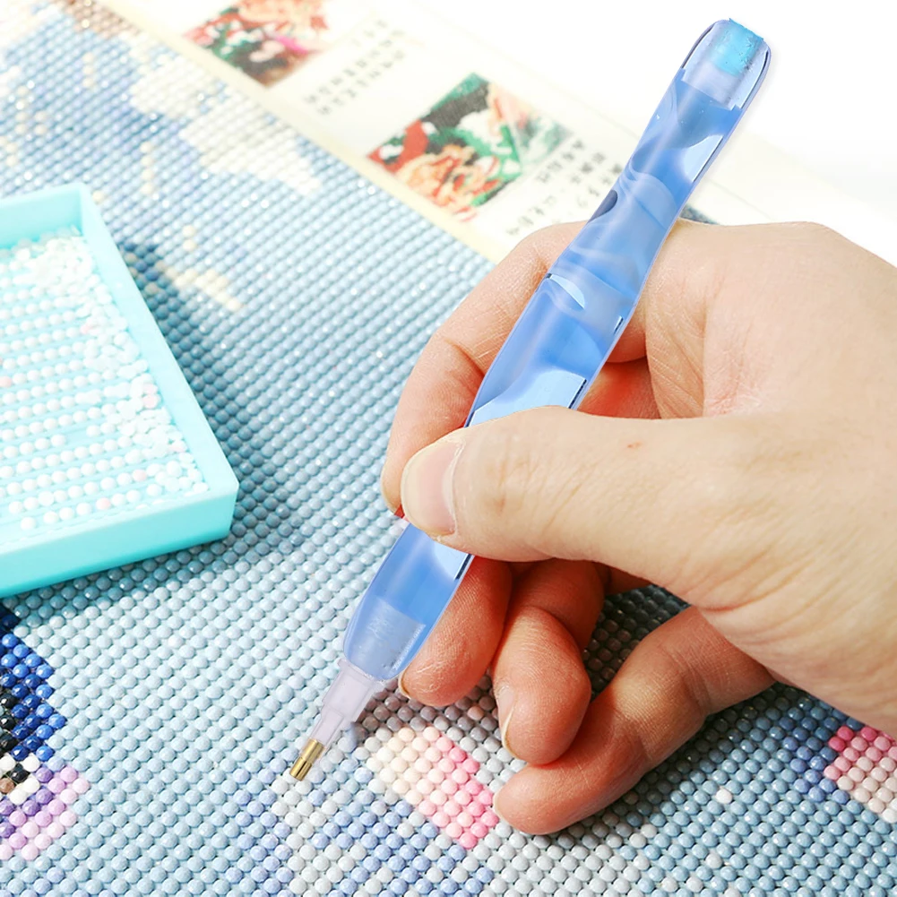 Diamond Painting Art Sticky Drill Dot Pen with Clay Roller Diamond Art Pen Diamond Painting Pen for DIY 5D Diamond Painting