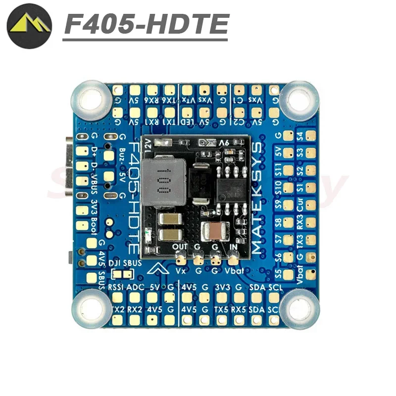 Matek F405-HD TE Flight Controller 3~12S Lipo with Dual BEC and Dual Analog Camera Singal Inputs 30.5mm Hole for RC FPV Drones