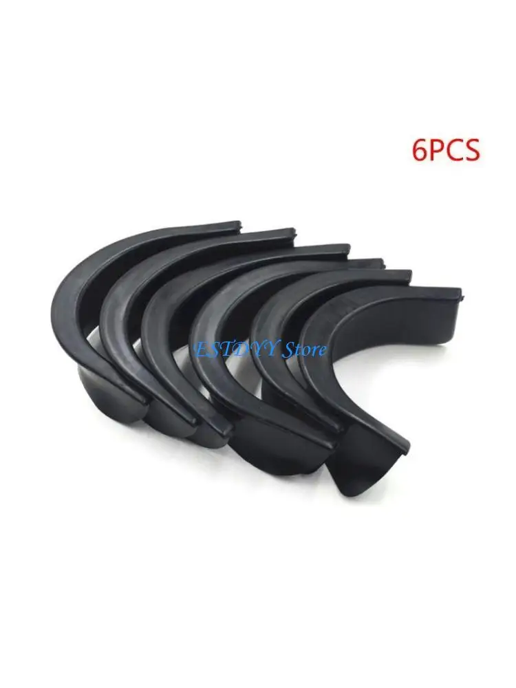 G6DE 6Pcs Pool Table Billiard Pocket Hole Rubber Liners Snooker Replacement Accessory