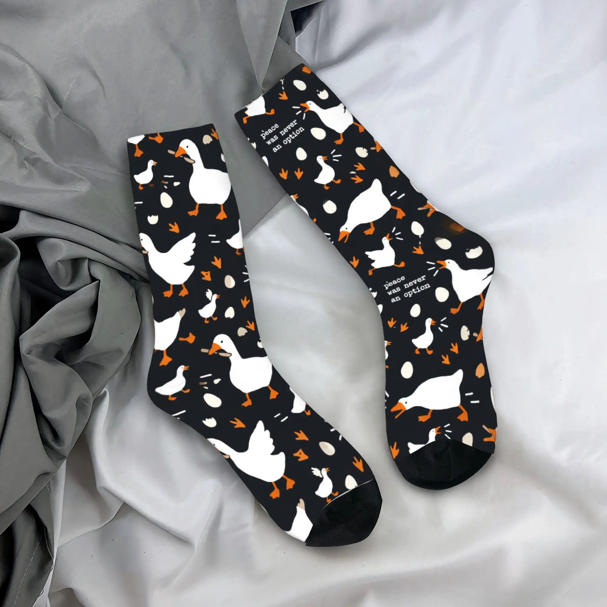 Peace Was Never An Option Prints Stockings Unisex Men  Socks Comfortable Novelty Socks Spring Cycling Anti Sweat Socks Gift