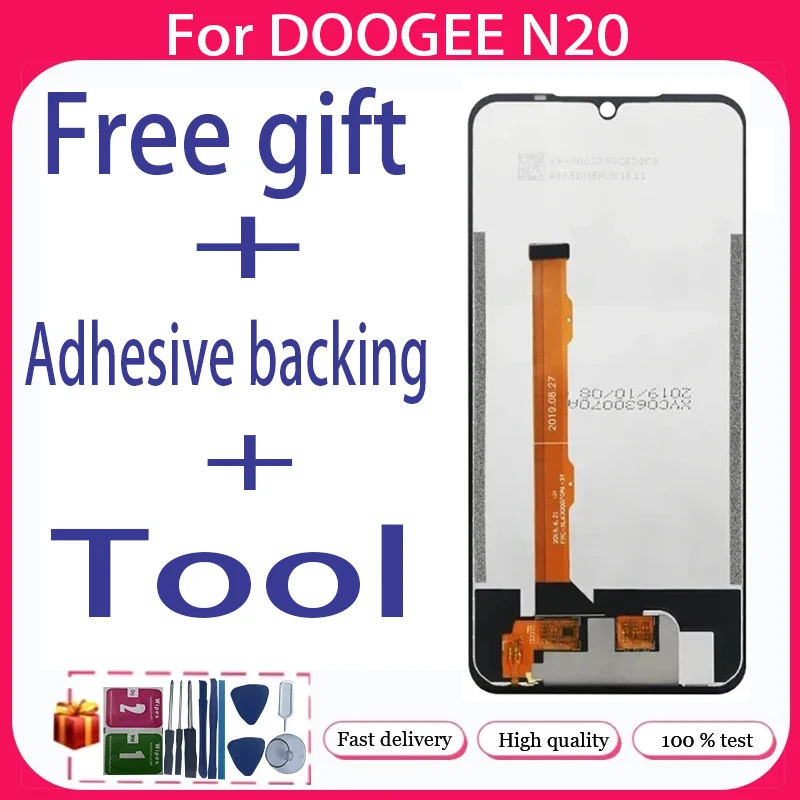 For DOOGEE N20 Y9 Plus+ LCD Display + Touch Screen+Free adhesive backing+Tool