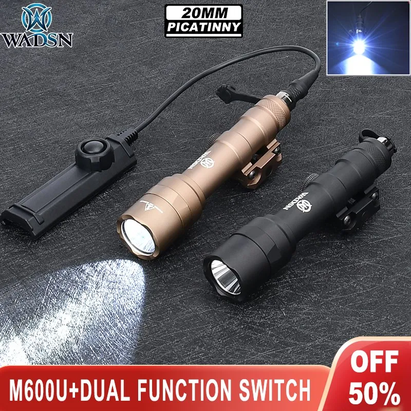 

Wadsn Tactical M600U Hunting WeaponGunlight M600 Flashlight Outdoor Rifle Scout Light Torch Dual Pressure Switch Picatinny Rail