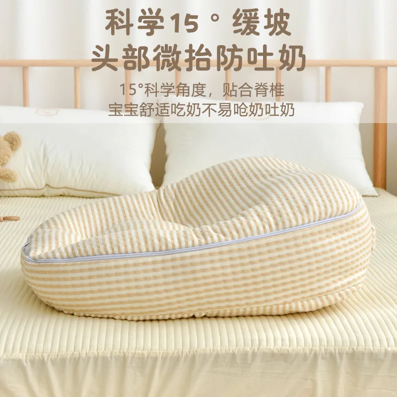 

Newborn baby slope pillow, anti spitting, anti choking, slope cushion, baby lying and feeding tool, waterproof nursing pillow