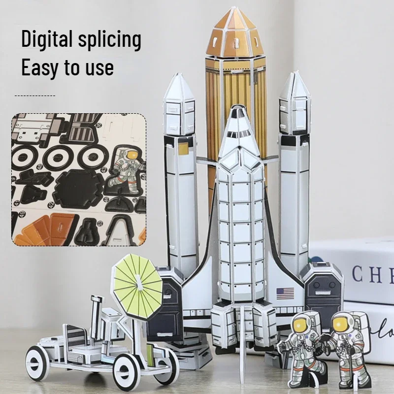 

3D Puzzle Space Model Space Exploration Handmade DIY Paper Assembly Early Education Educational Toys Creative Gift Jigsaw