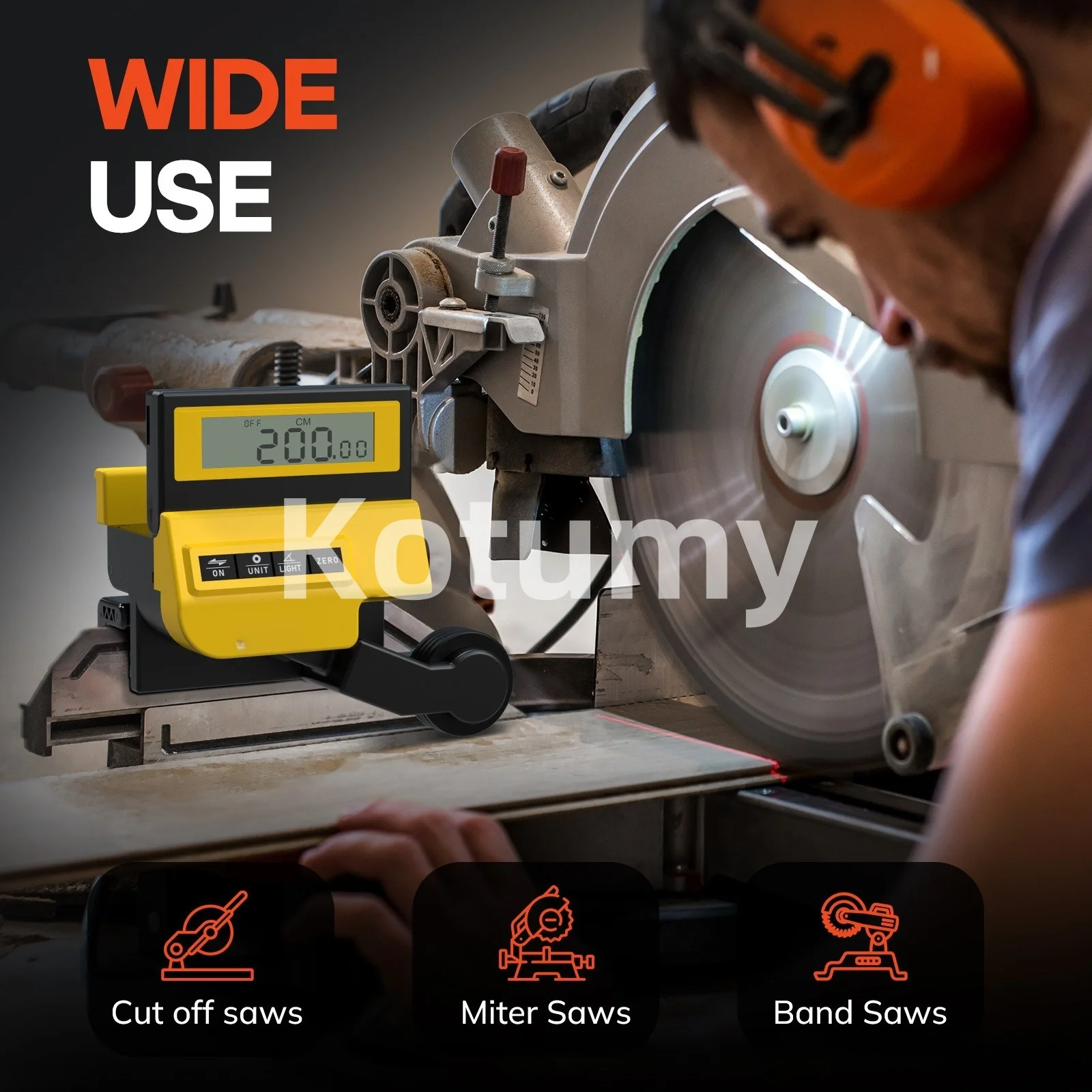 Digital Woodworking Distance Measuring Instrument, Caliper Tool for Fast Accurate Measurement on Most Flat Surfaces view 3