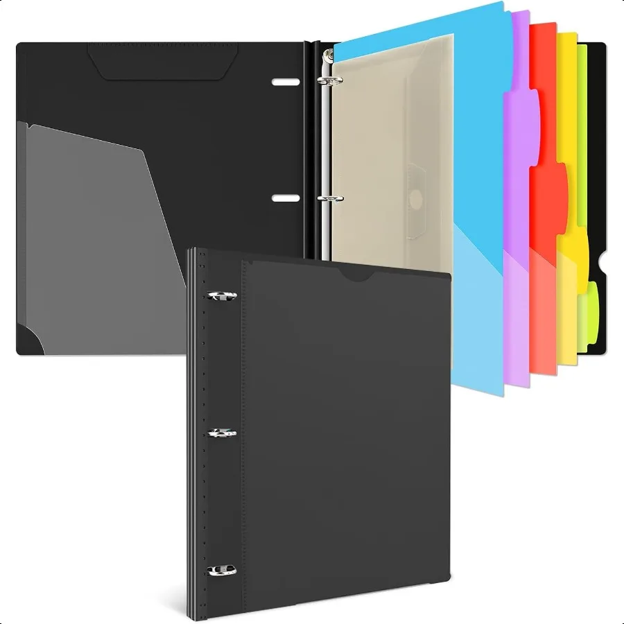 

1 Inch 3Ring Telescoping Project Organizer Binder13 Pocket Customizable Front Cover 5 Colors Pocket Divider and Plastic Binder