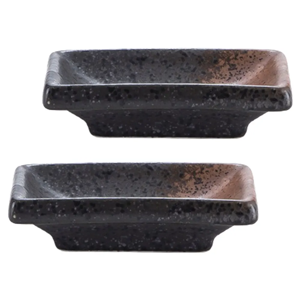 

2Pcs Ceramic Seasoning Dish Lovely Dipping Plate for Sauce Vinegar Soy Condiment Small Gift Bowl Japanese Style