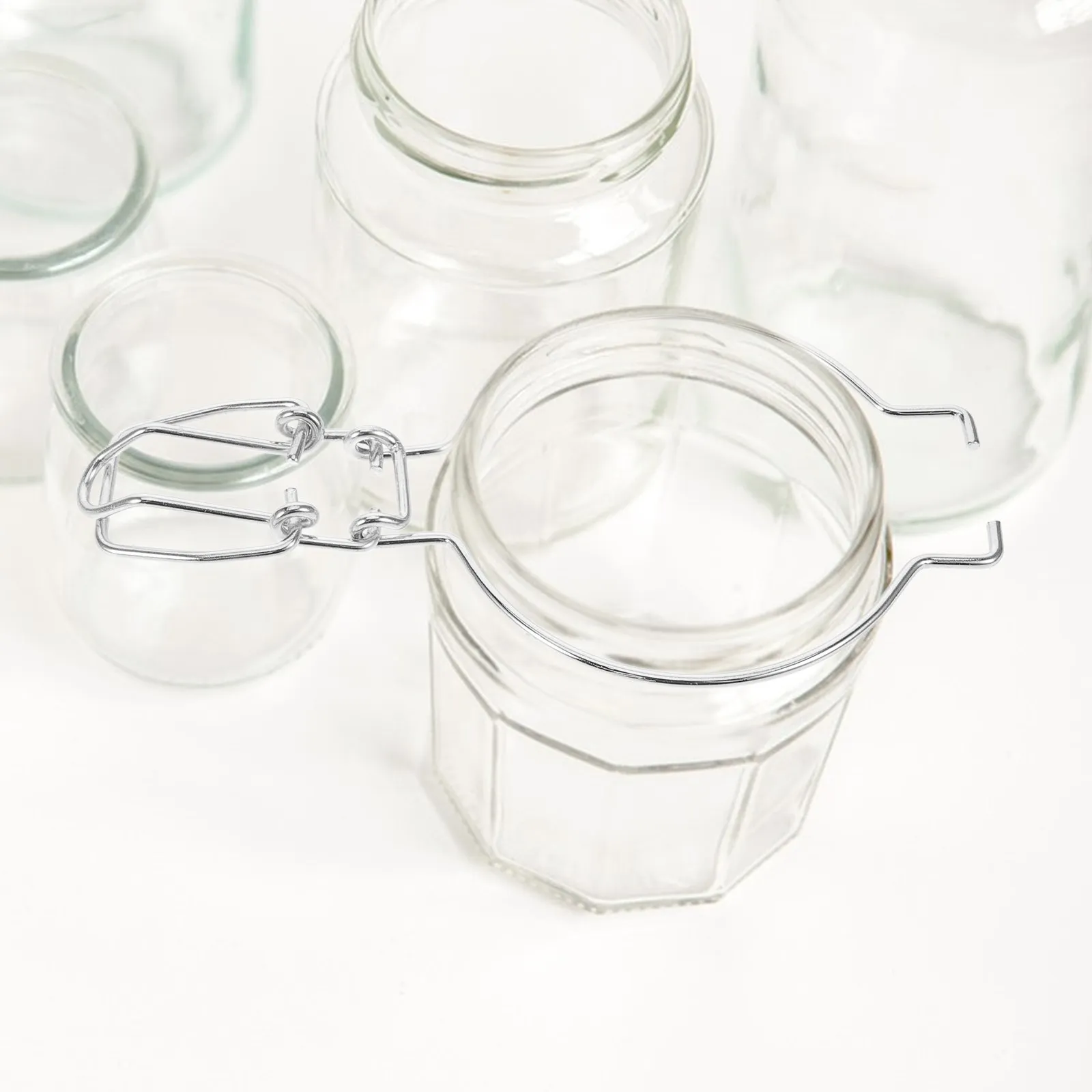 10Pcs Metal Sealing Clip for Glass Jars Wire Lock Buckle Stainless Steel Leak-Proof Jar Lock Fastener Kitchen Storage Accessory