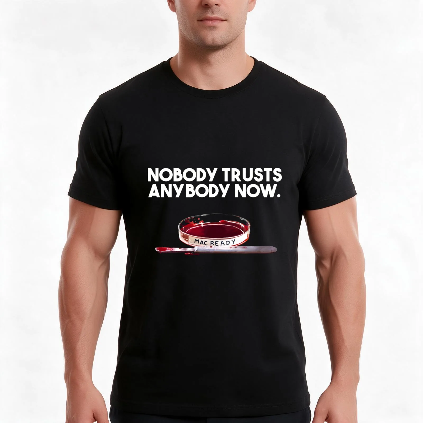 Nobody trusts anybody now T-Shirt, Summer Casual Cotton Tee, Oversized Streetwear Tops, Vintage Graphic Print, Unisex Men Women