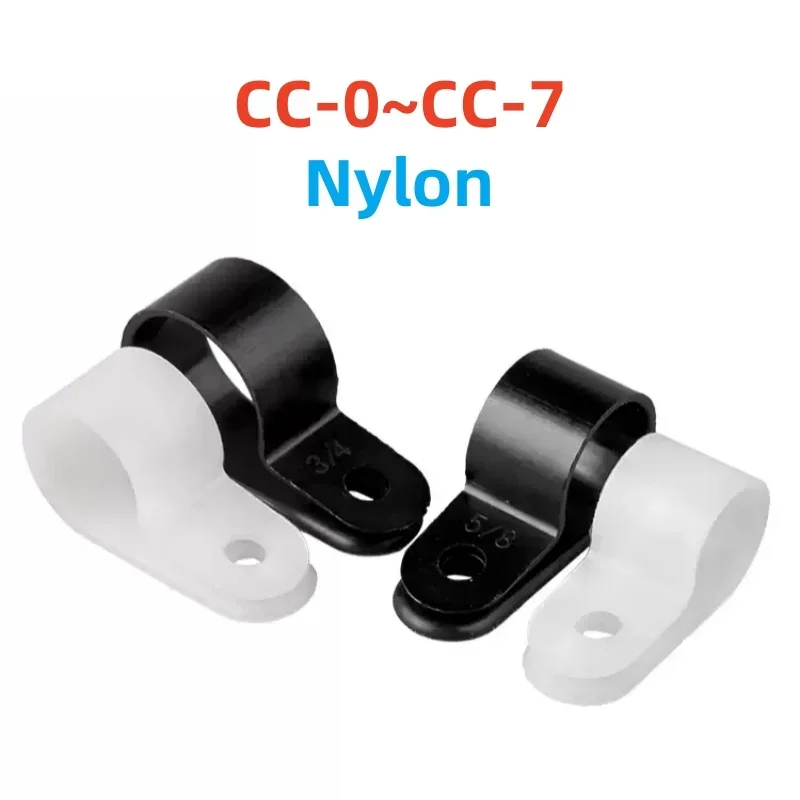 

Nylon R-Type Cable Clamp Organizer Cord Clips Mounting Fix Hardware Electrical Fittings CC-0 CC-0.5 CC-1 CC-1.5~CC-7