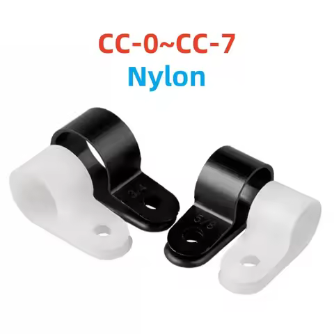 Nylon R-Type Cable Clamp Organizer Cord Clips Mounting Fix Hardware Electrical Fittings CC-0 CC-0.5 CC-1 CC-1.5~CC-7