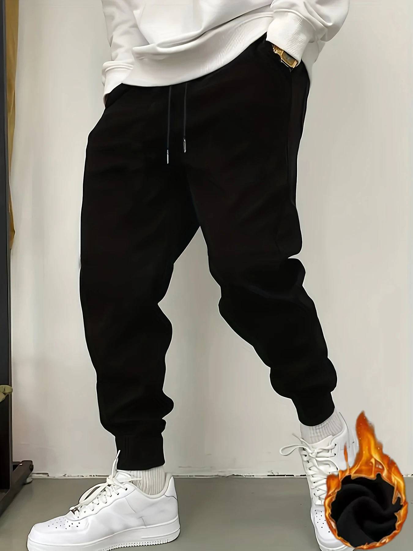 

Зимние и осенние толстые мужские повседневные брюки, мужская нижняя одежда 250 г, длинные брюки для повседневного отдыха, сохранение тепла на открытом воздухе