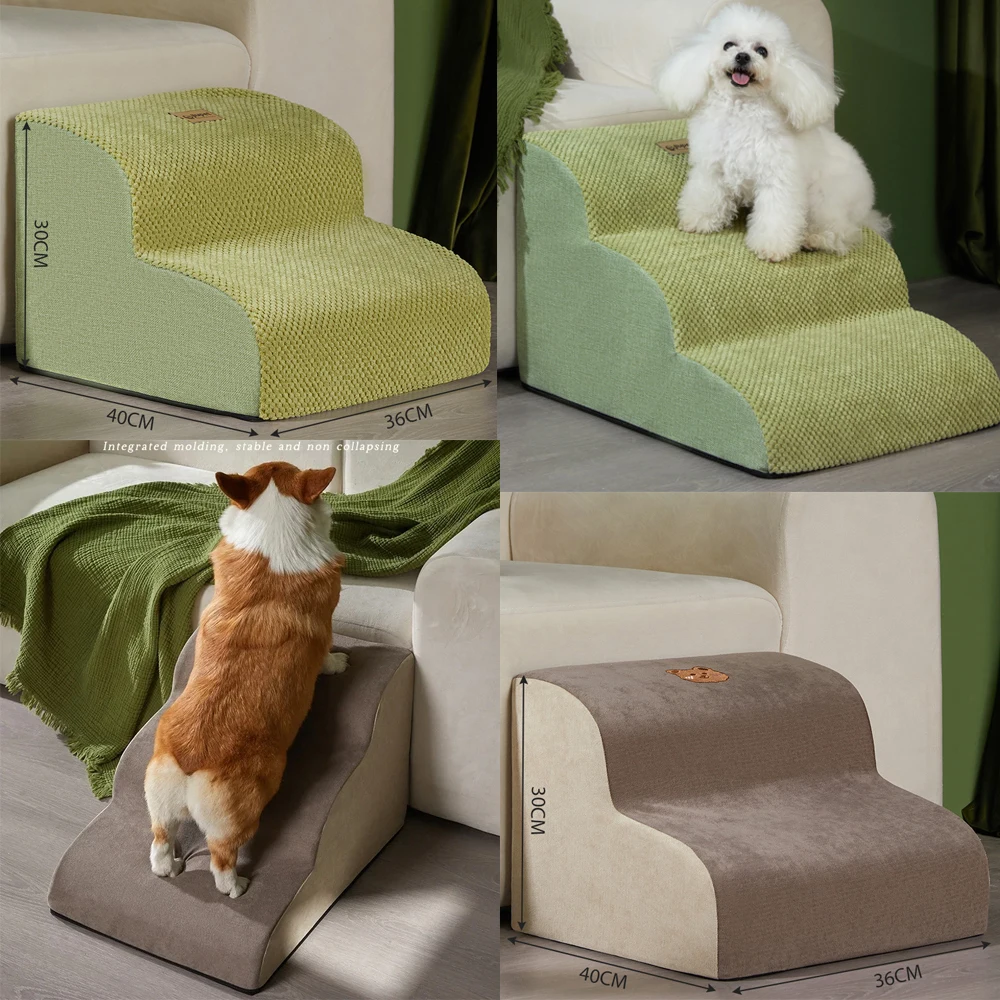 

Memory Foam Pet Dog Sofa Stairs Pet 2/3 Steps Stairs for Small Dog Cat Ramp Ladder Safe Anti-slip Bed Stairs Pet Supplies