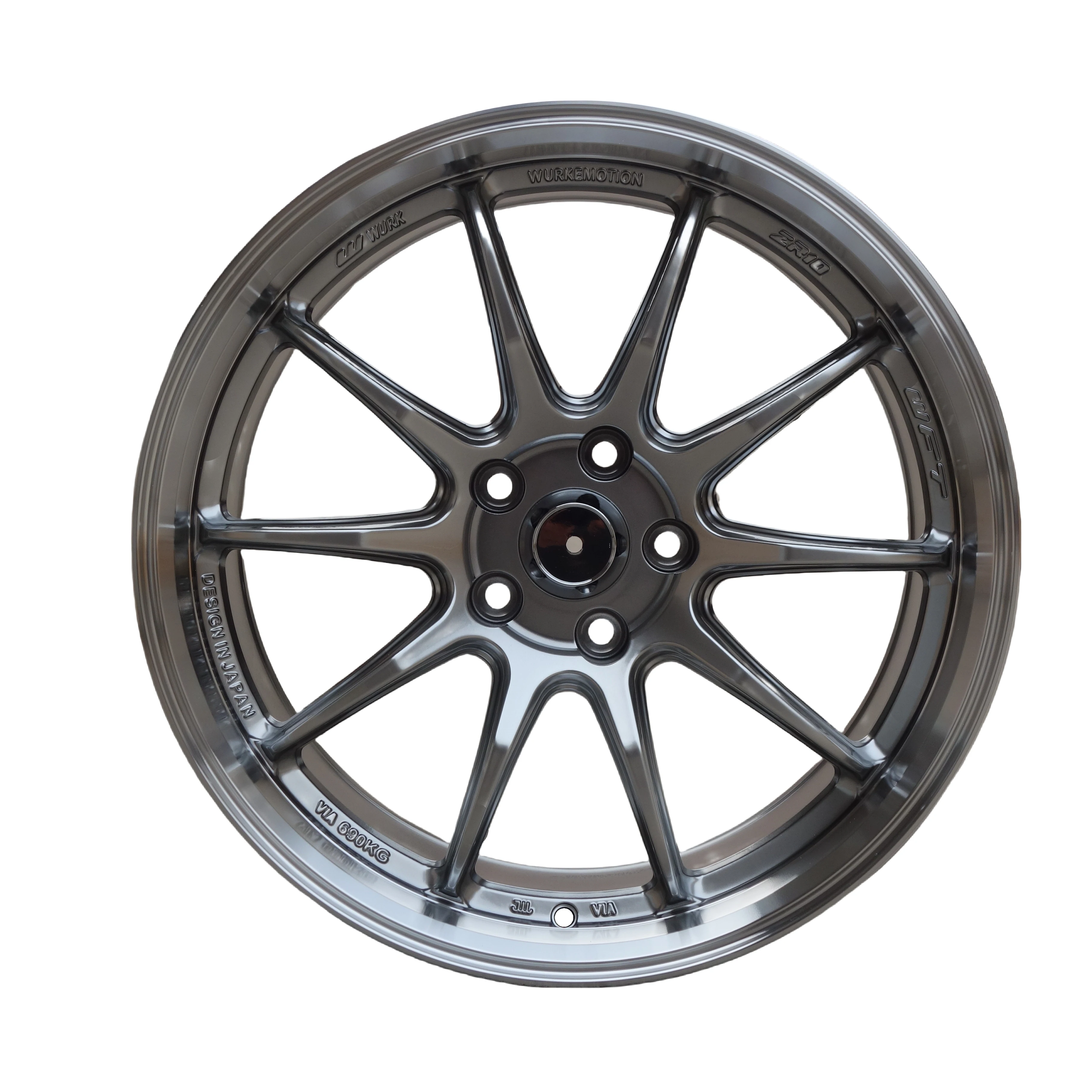 ZR10 18/19 Inch Wheels 5x1143 5x120 5x112 Flow Forming Hyper Black Machined Lip Lightweight For Peugeot Honda Toyota Benz BMW